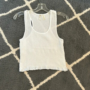 Cropped Ruffled Racerback Tank